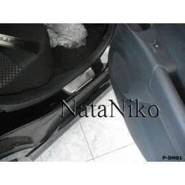 NataNiko Накладки на пороги для Daihatsu Materia '06-13 (Premium+carbon к-кт 4 шт.)