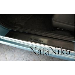 NataNiko Накладки на пороги для Daihatsu Sirion '04-15 (Premium к-кт 4 шт.)