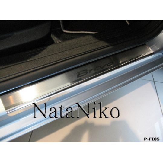 NataNiko Накладки на пороги для Fiat Bravo II '07- (Premium к-кт 4 шт.)