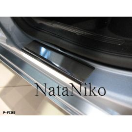 NataNiko Накладки на пороги для Fiat Bravo II '07- (Premium+carbon к-кт 4 шт.)