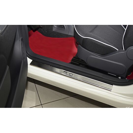 NataNiko Накладки на пороги для Fiat 500 '07- (Premium к-кт 2 шт.)