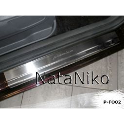 NataNiko Накладки на пороги для Ford C-Max II '10-15 (Premium к-кт 4 шт.)