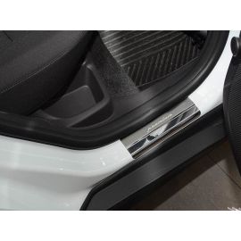 NataNiko Накладки на пороги для Ford Focus III '11- (Premium+carbon к-кт 4 шт.)