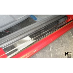 NataNiko Накладки на пороги для Ford Focus II '05-10 3d (Premium к-кт 2 шт.)