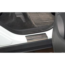 NataNiko Накладки на пороги для Ford Kuga II '13- (Premium+carbon к-кт 4 шт.)