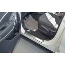 NataNiko Накладки на пороги для Hyundai Grand Santa Fe III '12- (Premium к-кт 4 шт.)
