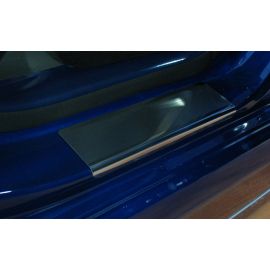 NataNiko Накладки на пороги для Hyundai Accent (RB) '11-17 (Premium+carbon к-кт 4 шт.)