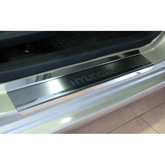 NataNiko Накладки на пороги для Hyundai i10 I '07- (Standart к-кт 4 шт.)