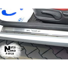 NataNiko Накладки на пороги для Hyundai Veloster '11-17 (Standart к-кт 3 шт.)