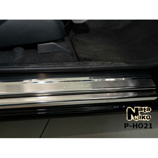 NataNiko Накладки на пороги для Honda Jazz II '07-13 (Premium к-кт 8 шт.)
