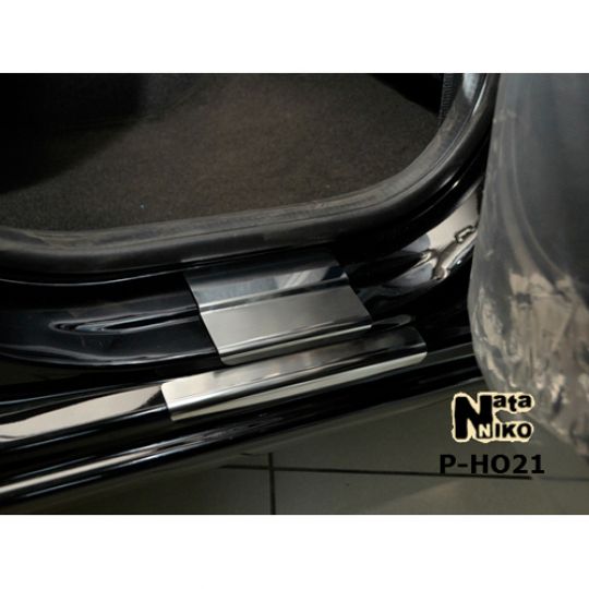 NataNiko Накладки на пороги для Honda Jazz II '07-13 (Premium к-кт 8 шт.)