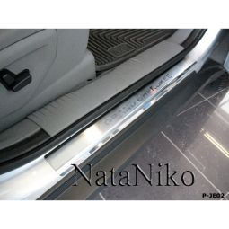 NataNiko Накладки на пороги для Jeep Grand Cherokee (WK) III '05-10 (Premium к-кт 4 шт.)