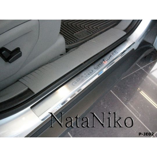 NataNiko Накладки на пороги для Jeep Grand Cherokee (WK) III '05-10 (Premium к-кт 4 шт.) NataNiko Накладки на пороги для Jeep Grand Cherokee (WK) III '05-10 (Premium к-кт 4 шт.)