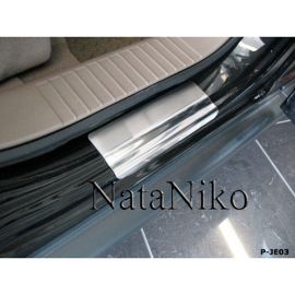 NataNiko Накладки на пороги для Jeep Wrangler (JK) 5D '07- (Premium к-кт 4 шт.)