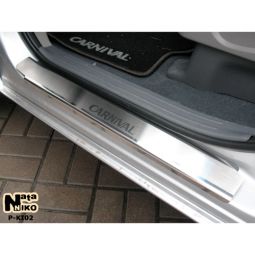 NataNiko Накладки на пороги для KIA Carnival II '06-14 (Premium к-кт 2 шт.)