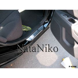 NataNiko Накладки на пороги для KIA Magentis II '05-11 (Premium+carbon к-кт 4 шт.)