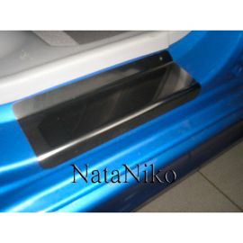 NataNiko Накладки на пороги для KIA Picanto I '04-11 (Premium+carbon к-кт 4 шт.)