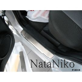 NataNiko Накладки на пороги для KIA Sportage II '04-10 (Premium к-кт 4 шт.)
