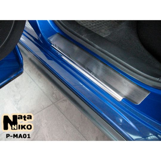 NataNiko Накладки на пороги для Mazda CX-7 '06-12 (Premium к-кт 4 шт.)