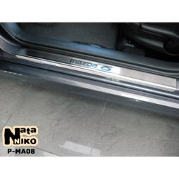 NataNiko Накладки на пороги для Mazda 6 (GH) '08-10 (Premium к-кт 4 шт.)