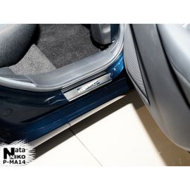 NataNiko Накладки на пороги для Mazda 2 (DJ) '15- хэтчбек 5d (Standart к-кт 4 шт.)