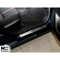 NataNiko Накладки на пороги для Mazda 2 (DJ) '15- хэтчбек 5d (Premium к-кт 4 шт.)