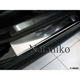NataNiko Накладки на пороги для Mercedes-Benz СLA-class (C117) '13- (Premium к-кт 4 шт.)