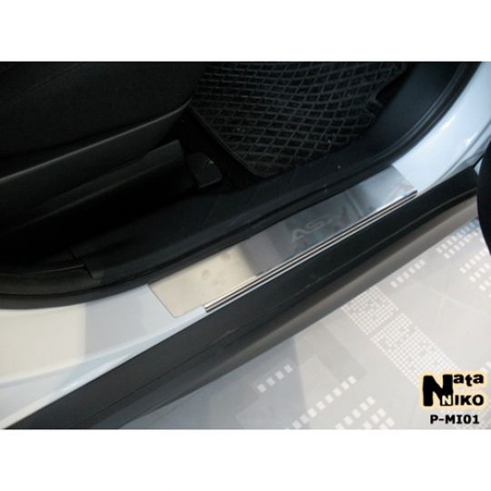 NataNiko Накладки на пороги для Mitsubishi ASX '10- (Premium к-кт 4 шт.) NataNiko Накладки на пороги для Mitsubishi ASX '10- (Premium к-кт 4 шт.)