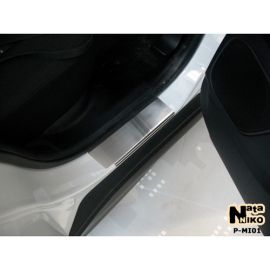 NataNiko Накладки на пороги для Mitsubishi ASX '10- (Premium+carbon к-кт 4 шт.)
