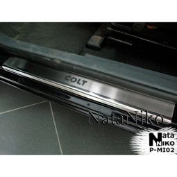 NataNiko Накладки на пороги для Mitsubishi Colt VI '04-08 хэтчбек 3d (Standart к-кт 2 шт.)