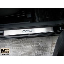NataNiko Накладки на пороги для Mitsubishi Colt VI '04-08 хэтчбек 5d (Standart к-кт 4 шт.) NataNiko Накладки на пороги для Mitsubishi Colt VI '04-08 хэтчбек 5d (Standart к-кт 4 шт.)