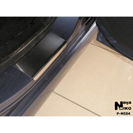 NataNiko Накладки на пороги для Mitsubishi Galant IX '03-12 (Premium+carbon к-кт 4 шт.)
