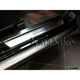 NataNiko Накладки на пороги для Mitsubishi Outlander I '01-06 (Premium к-кт 4 шт.)