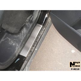 NataNiko Накладки на пороги для Mitsubishi Outlander II '06-12 (Premium к-кт 4 шт.)