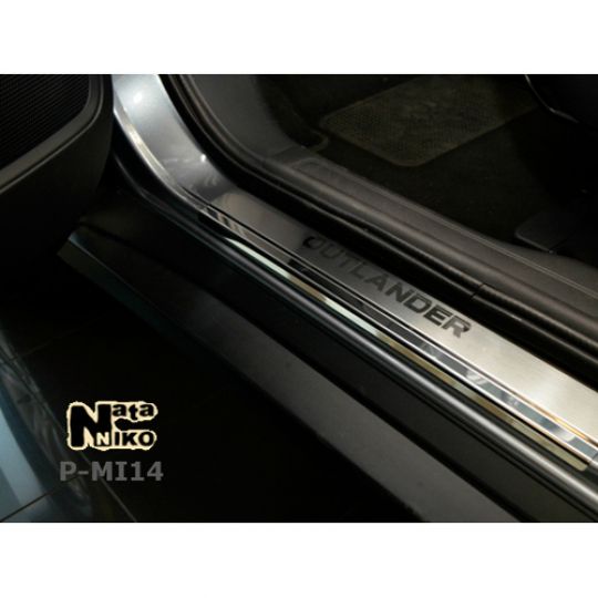 NataNiko Накладки на пороги для Mitsubishi Outlander III '12- (Standart к-кт 4 шт.)