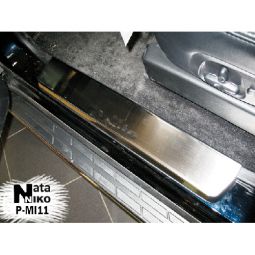 NataNiko Накладки на пороги для Mitsubishi Pajero Wagon '99- (Premium к-кт 4 шт.)