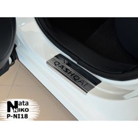 NataNiko Накладки на пороги для Nissan Dualis I '07- (Premium к-кт 4 шт.)