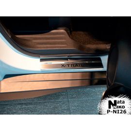 NataNiko Накладки на пороги для Nissan X-Trail III (T32) '14- (Premium к-кт 4 шт.)