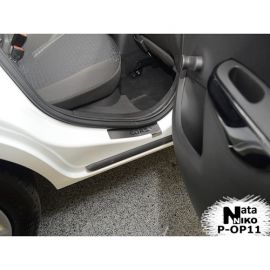 NataNiko Накладки на пороги для Opel Corsa IV (D) '06-16 хэтчбек 5d (Premium к-кт 4 шт.)