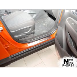 NataNiko Накладки на пороги для Opel Mokka '12-16 (Premium к-кт 4 шт.)