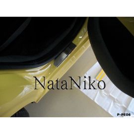 NataNiko Накладки на пороги для Peugeot 107 '05-09 хэтчбек 5d (Standart к-кт 4 шт.)