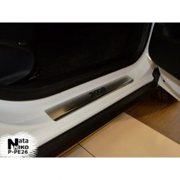 NataNiko Накладки на пороги для Peugeot 2008 '13- (Premium к-кт 4 шт.)
