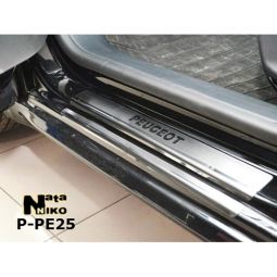 NataNiko Накладки на пороги для Peugeot 208 '12- хэтчбек 5d (Premium к-кт 8 шт.)