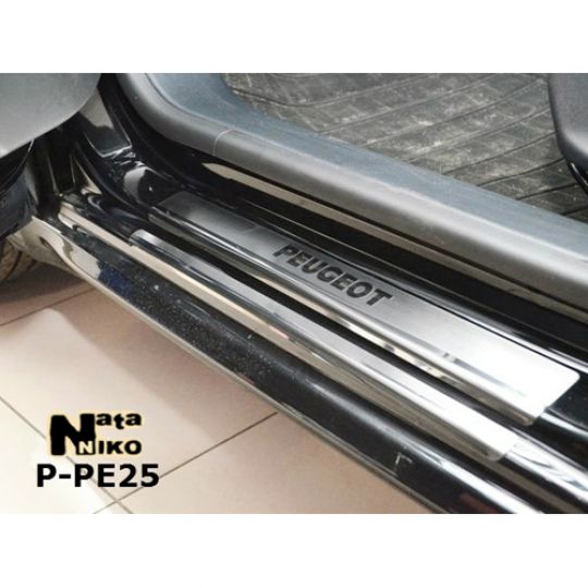 NataNiko Накладки на пороги для Peugeot 208 '12- хэтчбек 5d (Standart к-кт 8 шт.)