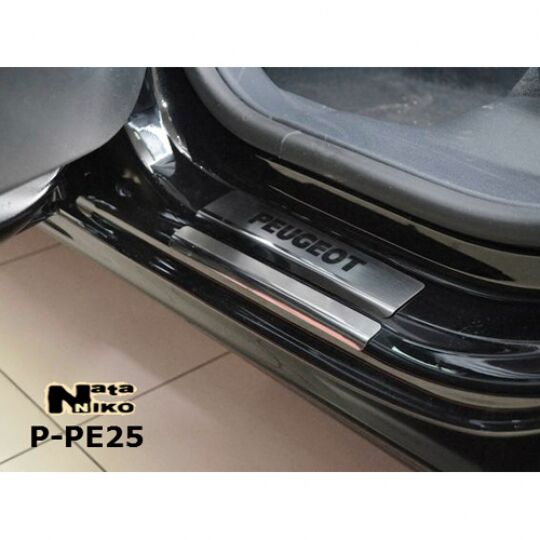 NataNiko Накладки на пороги для Peugeot 208 '12- хэтчбек 5d (Standart к-кт 8 шт.)