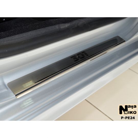 NataNiko Накладки на пороги для Peugeot 301 '12- (Standart к-кт 4 шт.)