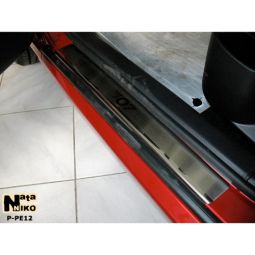 NataNiko Накладки на пороги для Peugeot 307 '01-05 хэтчбек 5d (Premium к-кт 4 шт.)