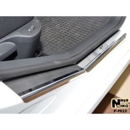 NataNiko Накладки на пороги для Peugeot 308 I '07-13 хэтчбек 5d (Premium к-кт 6 шт.)