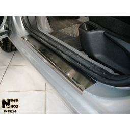 NataNiko Накладки на пороги для Peugeot 407 '04-11 5d (Premium к-кт 4 шт.)