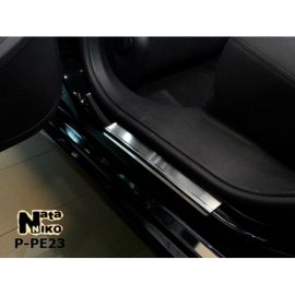 NataNiko Накладки на пороги для Peugeot 408 I '10-14 (Premium к-кт 6 шт.)